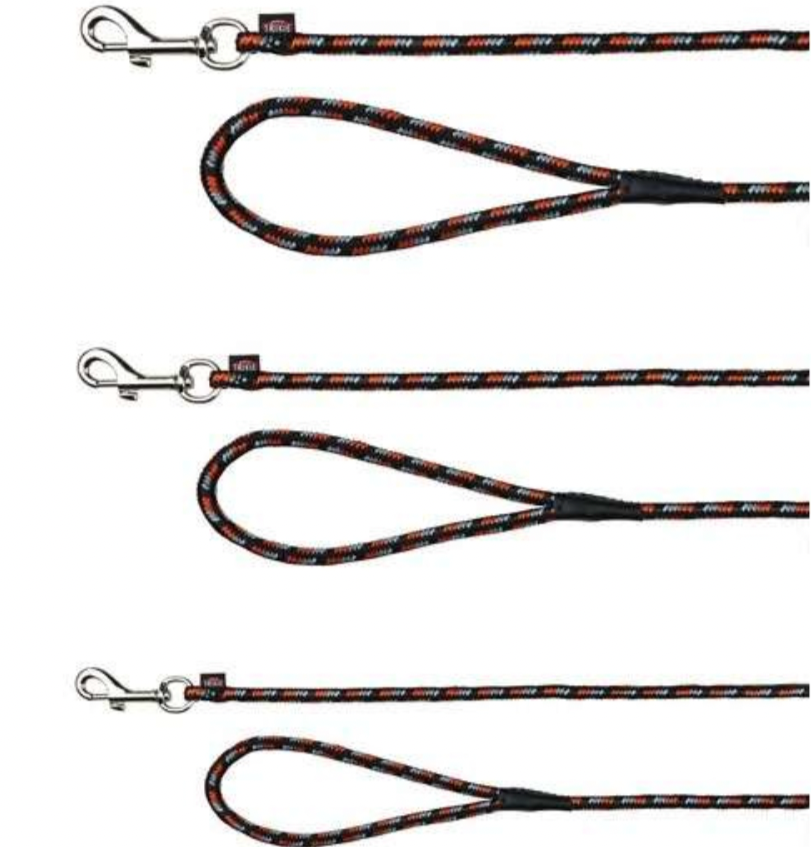 Hundeleine Mountain Rope Schwarz/Orange